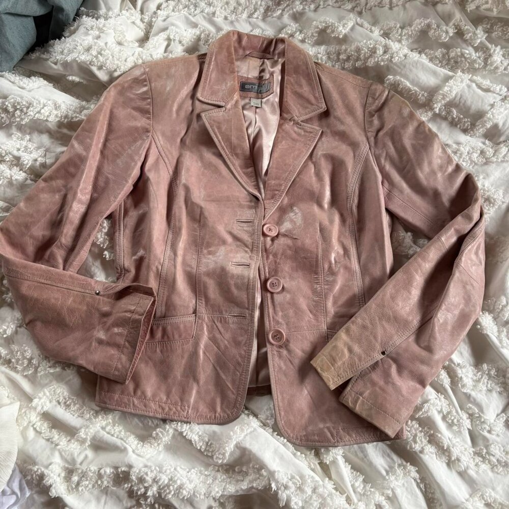 Pink Leather Jacket